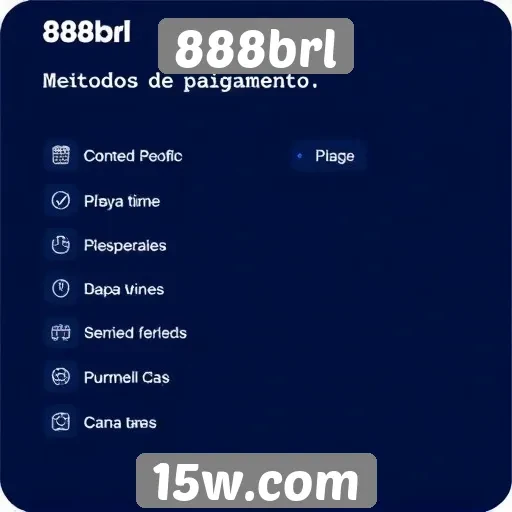 Métodos de pagamento disponíveis no 888brl
